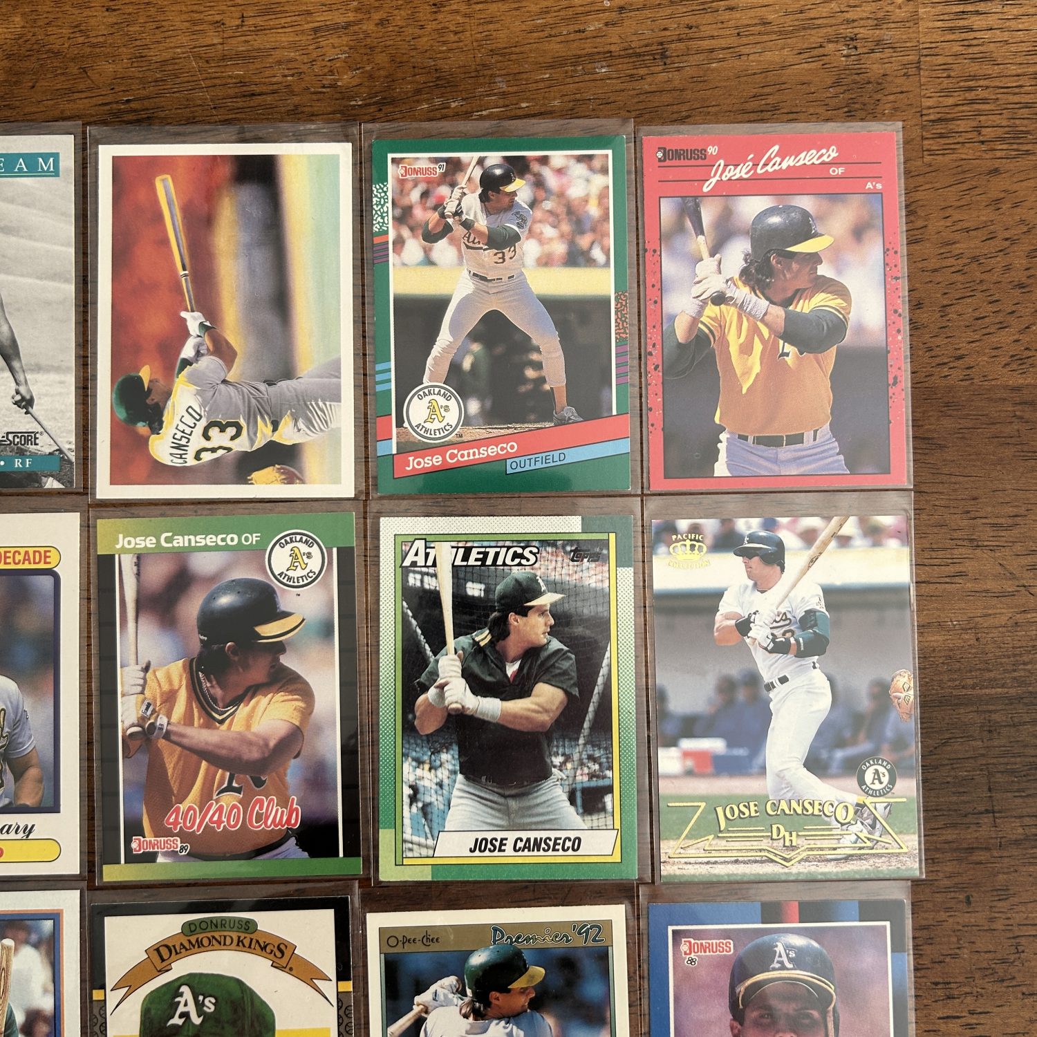 Jose Canseco Box Pack w/Autograph, Lot of 28 Baseball Cards, Vintage 80s-90s, Instant Collection - Image 10