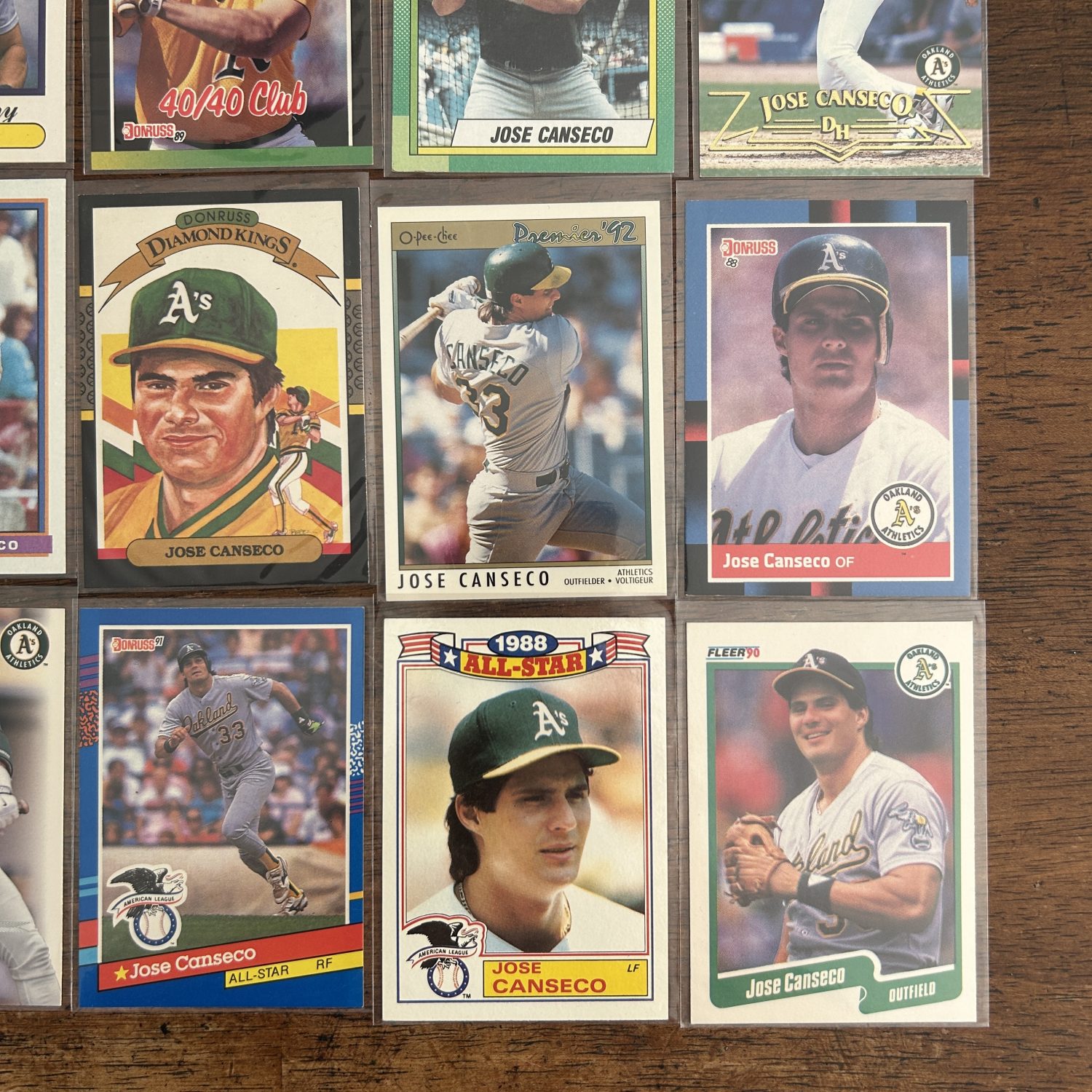Jose Canseco Box Pack w/Autograph, Lot of 28 Baseball Cards, Vintage 80s-90s, Instant Collection - Image 12