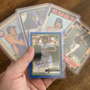 dennis eckersley lot of baseball cards, autograph, auto - instant collection bundle pack