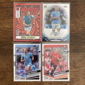 erling haaland lot of soccer cards - instant collection bundle pack
