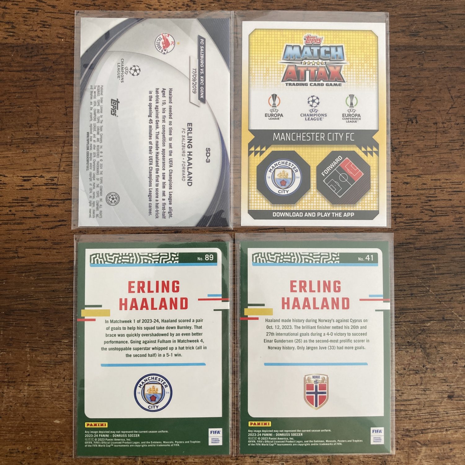 erling haaland lot of soccer cards - instant collection bundle pack