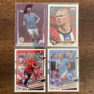 erling haaland lot of soccer cards - instant collection bundle pack