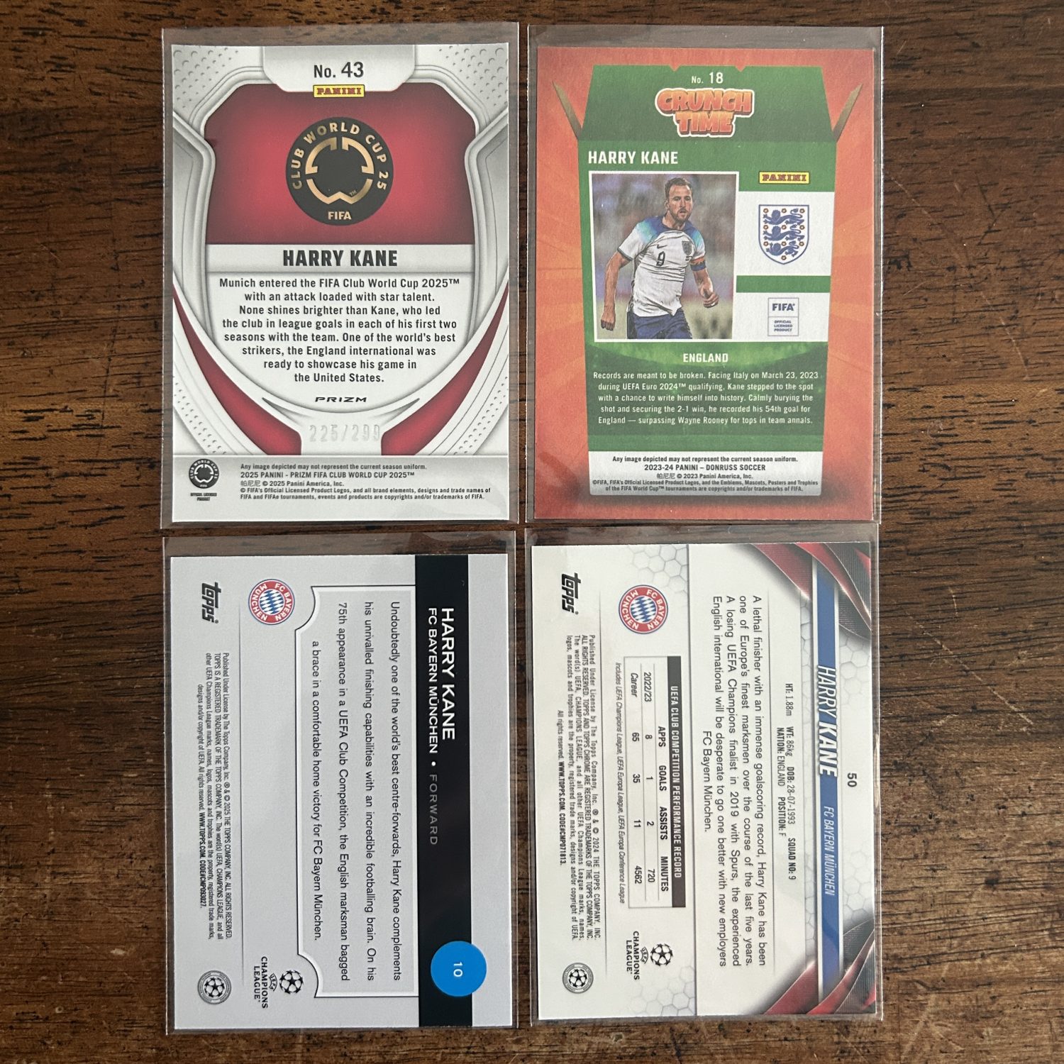 harry kane lot of soccer cards - instant collection bundle pack