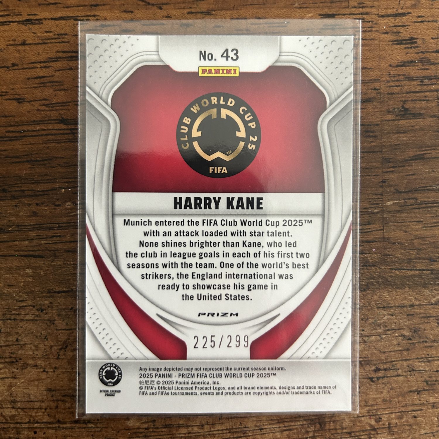 Harry Kane Pack w/#'ed /299 Pink Seismic Prizm, Lot of 4 Soccer Cards (619_1) - Image 5