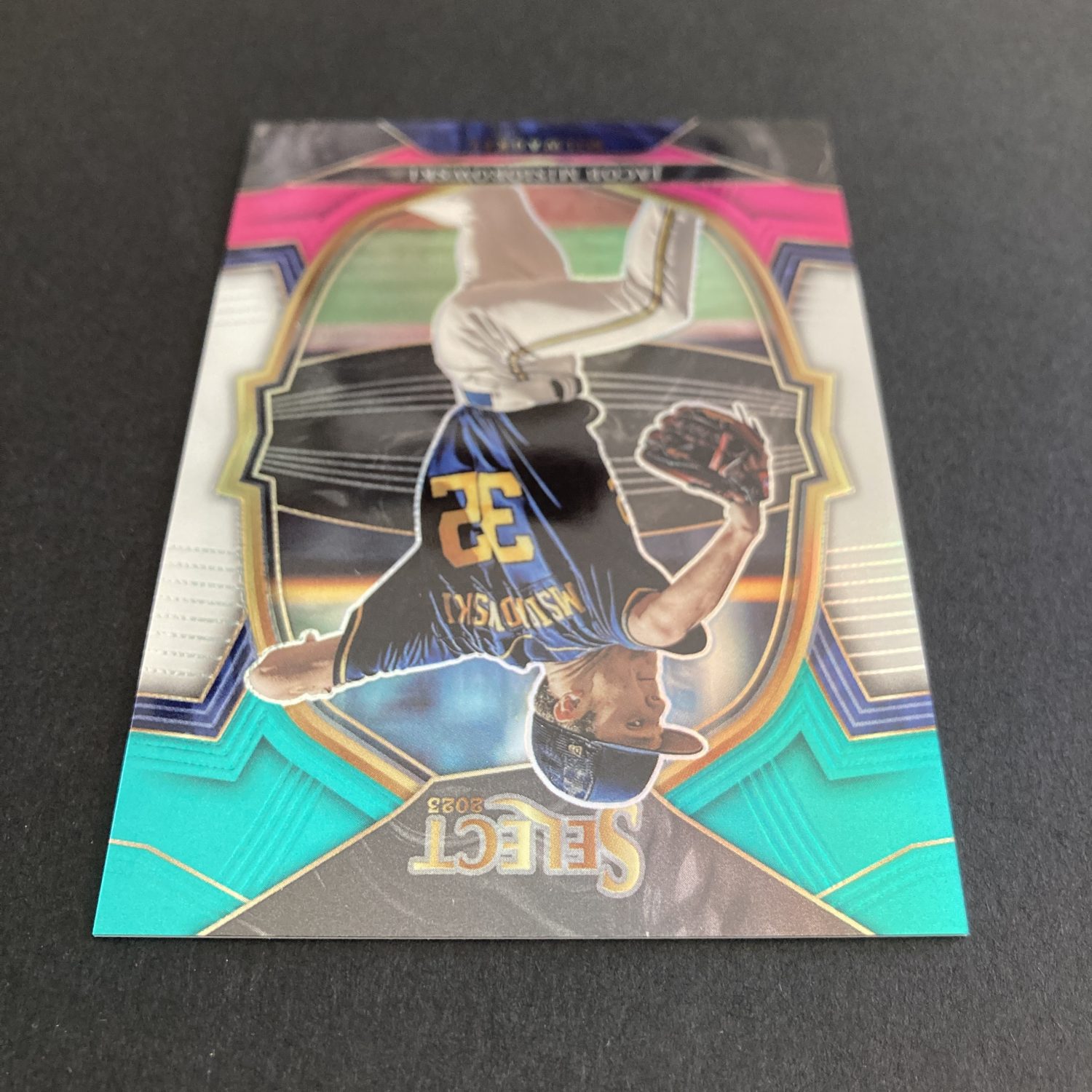 Jacob Misiorowski Pack w/#'ed /49 Teal White Pink Prizm, Lot of 2 Baseball Rookie Cards (614_4) - Image 6