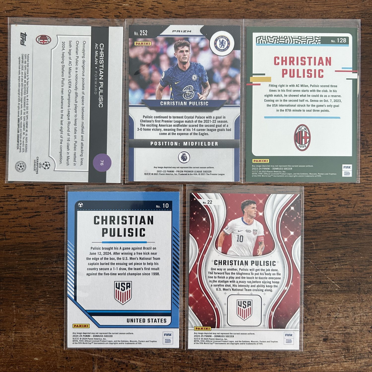 christian pulisic lot of soccer cards - instant collection bundle pack