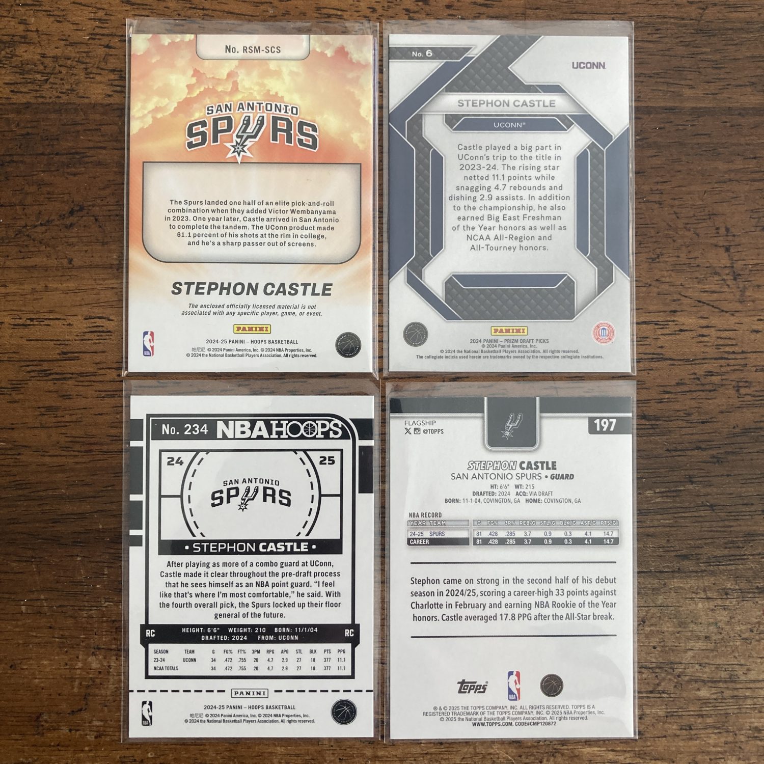 stephon castle lot of basketball cards, rookie rc - instant collection bundle pack