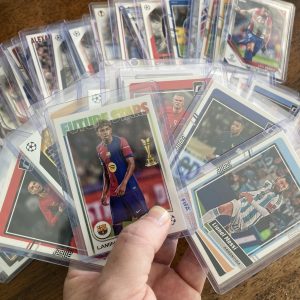 large lot of soccer cards featuring 60 different star players - instant collection bundle box pack