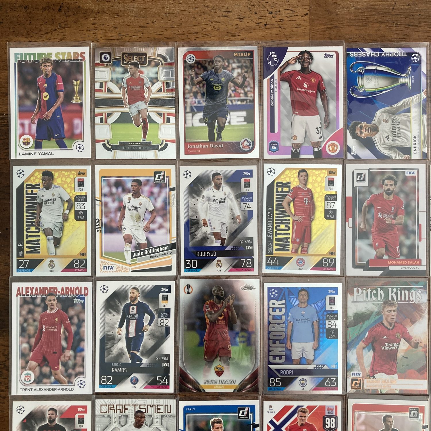 large lot of soccer cards featuring 60 different star players - instant collection bundle box pack
