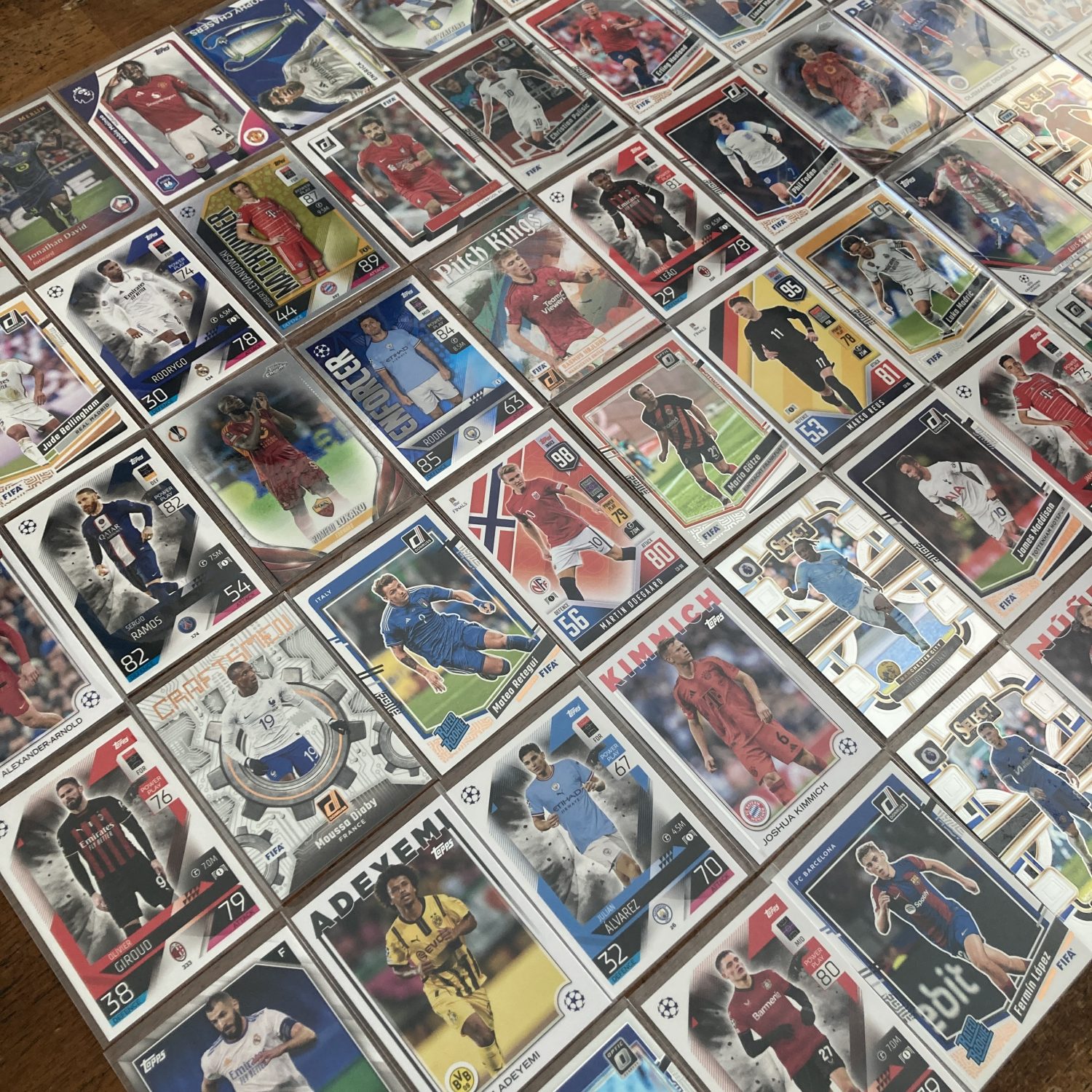 large lot of soccer cards featuring 60 different star players - instant collection bundle box pack