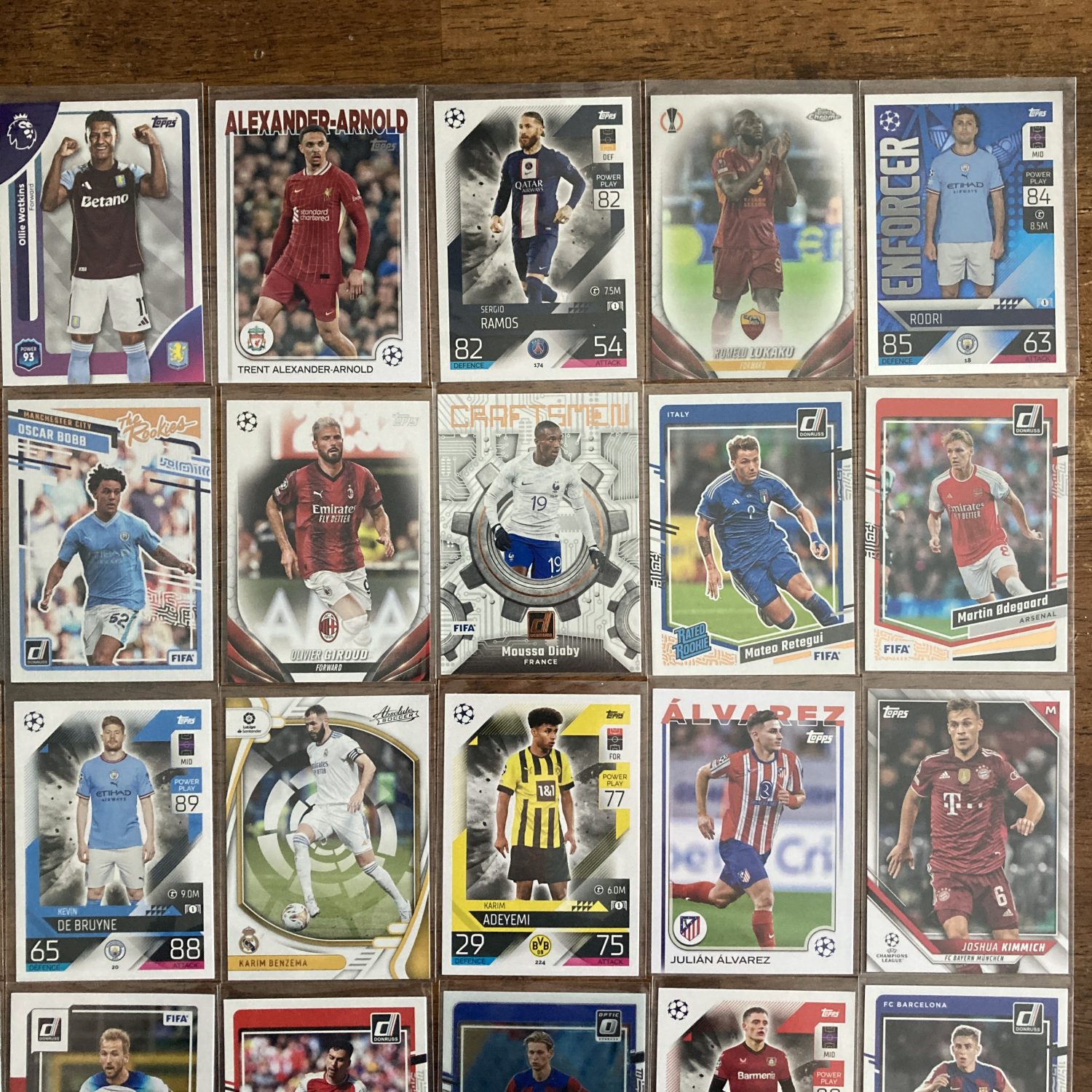 large lot of soccer cards featuring 60 different star players - instant collection bundle box pack
