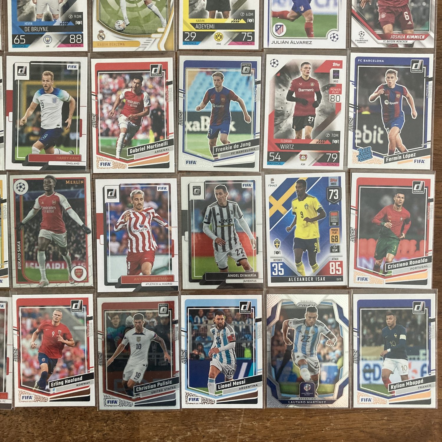large lot of soccer cards featuring 60 different star players - instant collection bundle box pack
