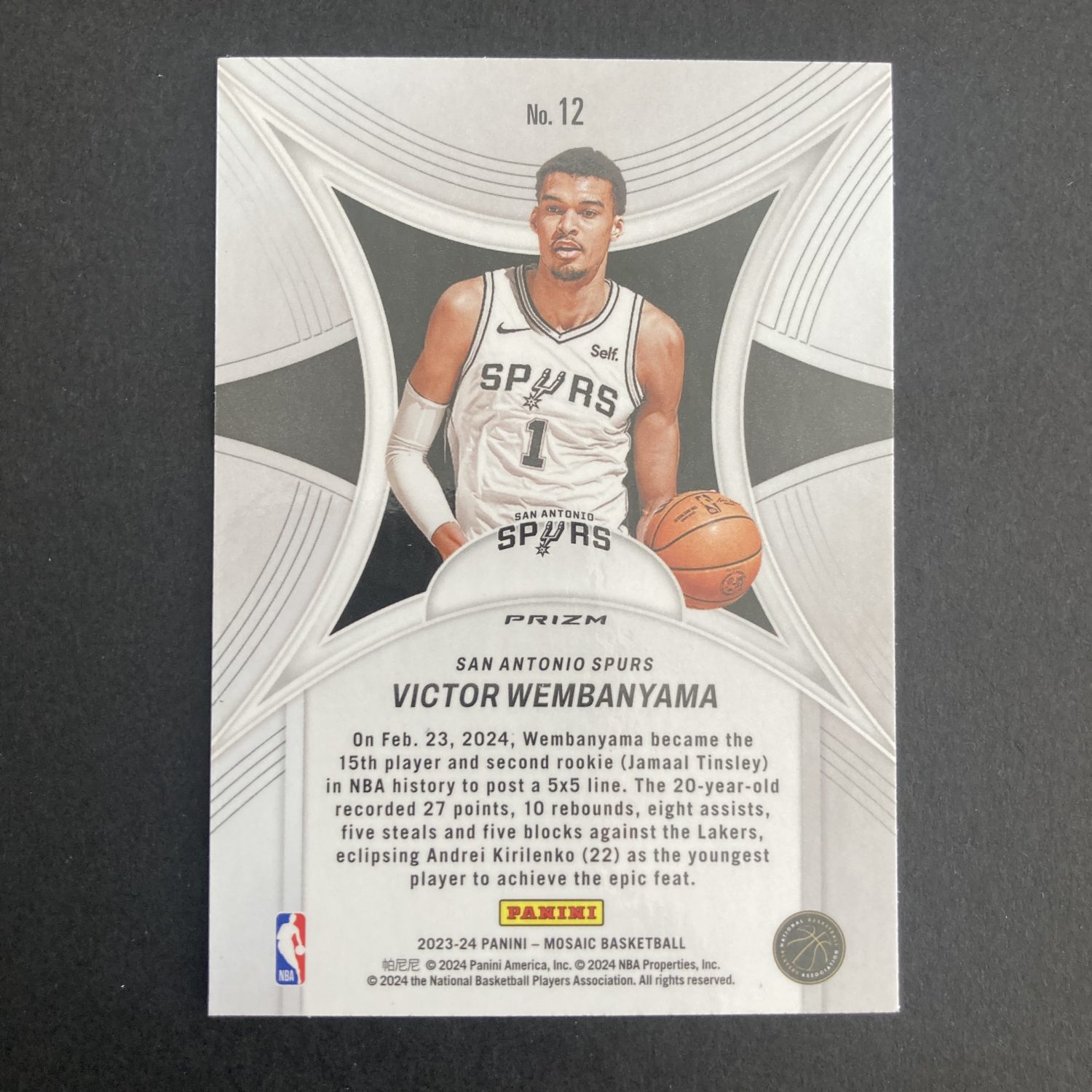 Victor Wembanyama Pack w/Green Mosaic RC Insert, Lot of 2 Basketball Cards, Wemby Rookie (68_2) - Image 5