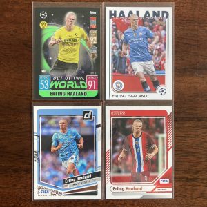 erling haaland lot of soccer cards - instant collection bundle pack