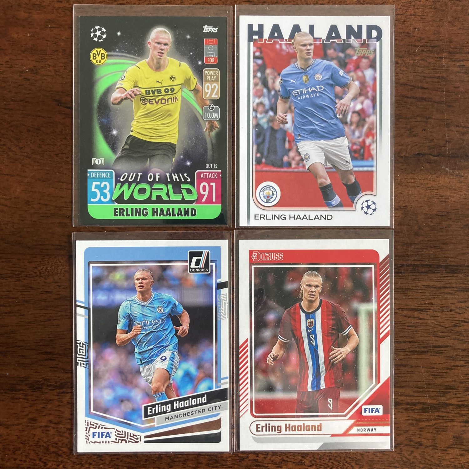 erling haaland lot of soccer cards - instant collection bundle pack