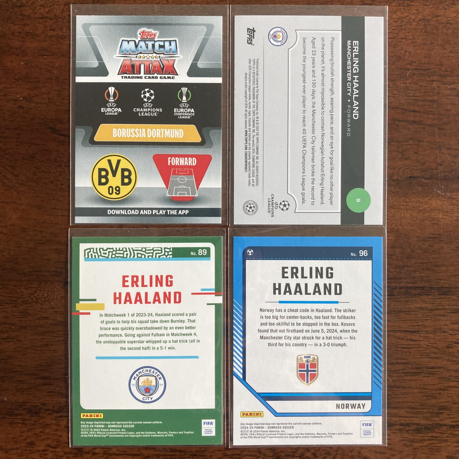 erling haaland lot of soccer cards - instant collection bundle pack
