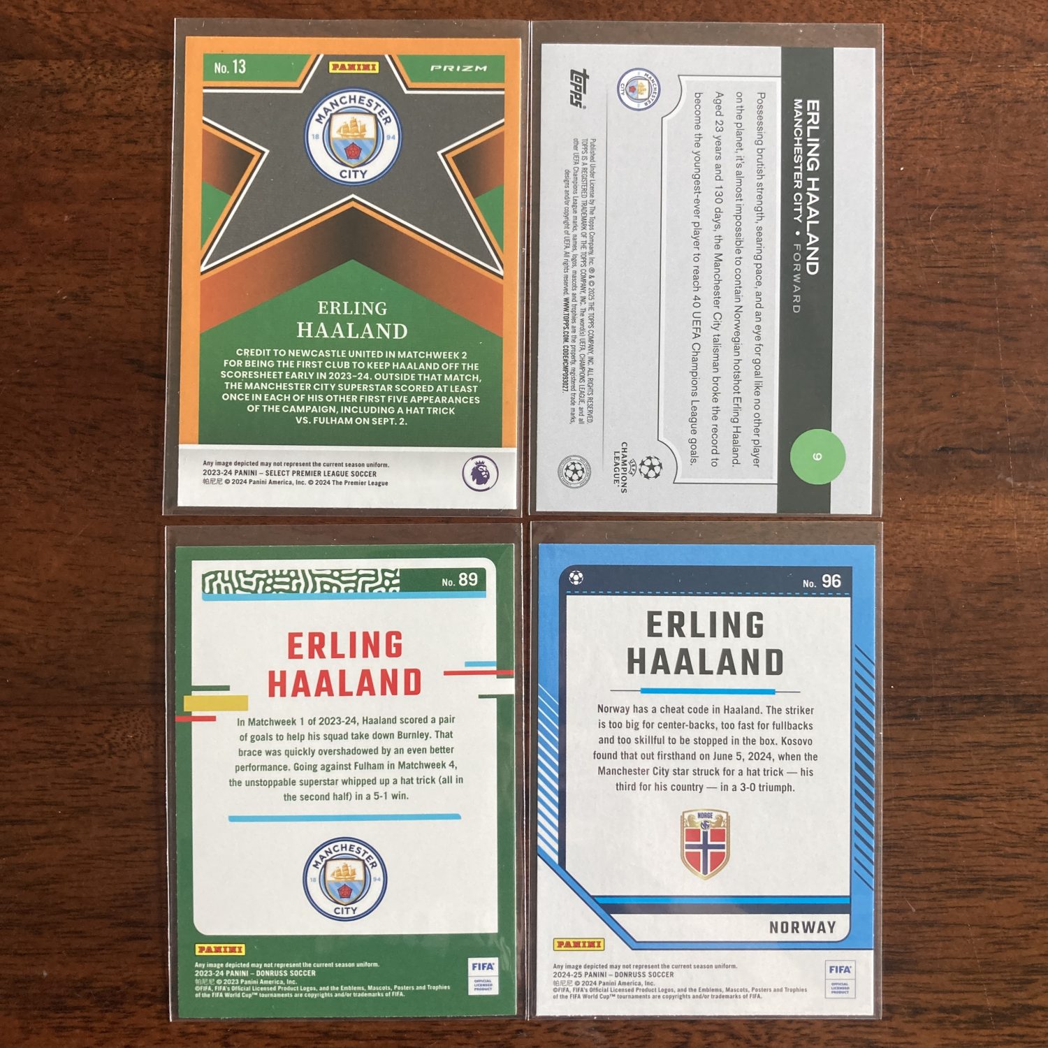 erling haaland lot of soccer cards - instant collection bundle pack