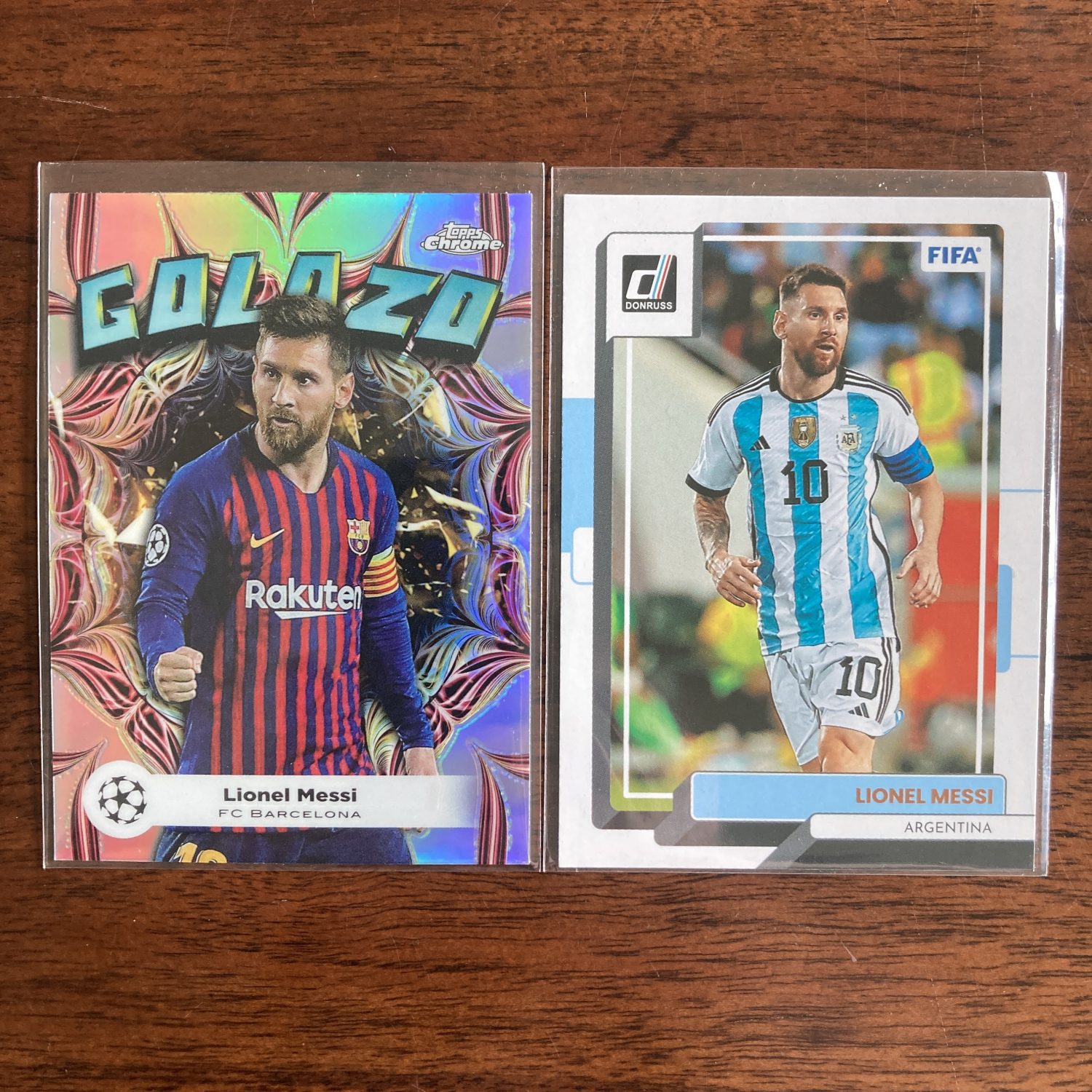 lionel messi lot of soccer cards - instant collection bundle pack