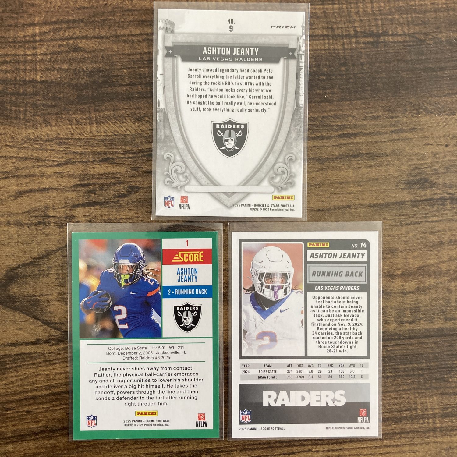 ashton jeanty gift pack of football cards, rookie rc - instant collection bundle lot