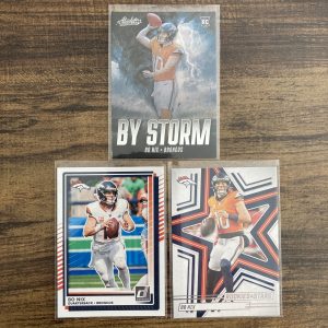 bo nix gift pack of football cards, rookie rc - instant collection bundle lot