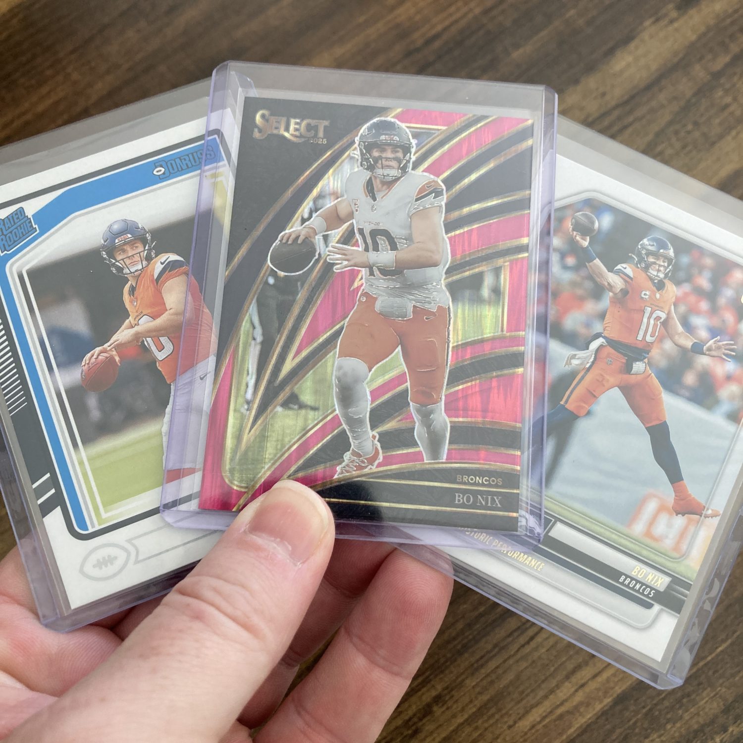 bo nix gift pack of football cards, rookie rc - instant collection bundle lot