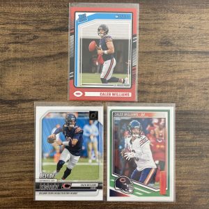 caleb williams gift pack of football cards, rookie rc - instant collection bundle lot