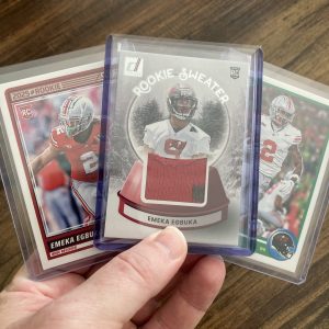 emeka egbuka gift pack of football cards, rookie rc - instant collection bundle lot