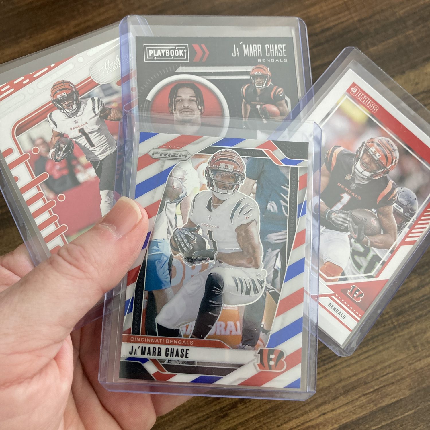 ja'marr chase gift pack of football cards - instant collection bundle lot