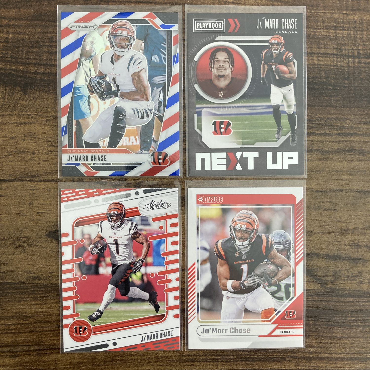 ja'marr chase gift pack of football cards - instant collection bundle lot