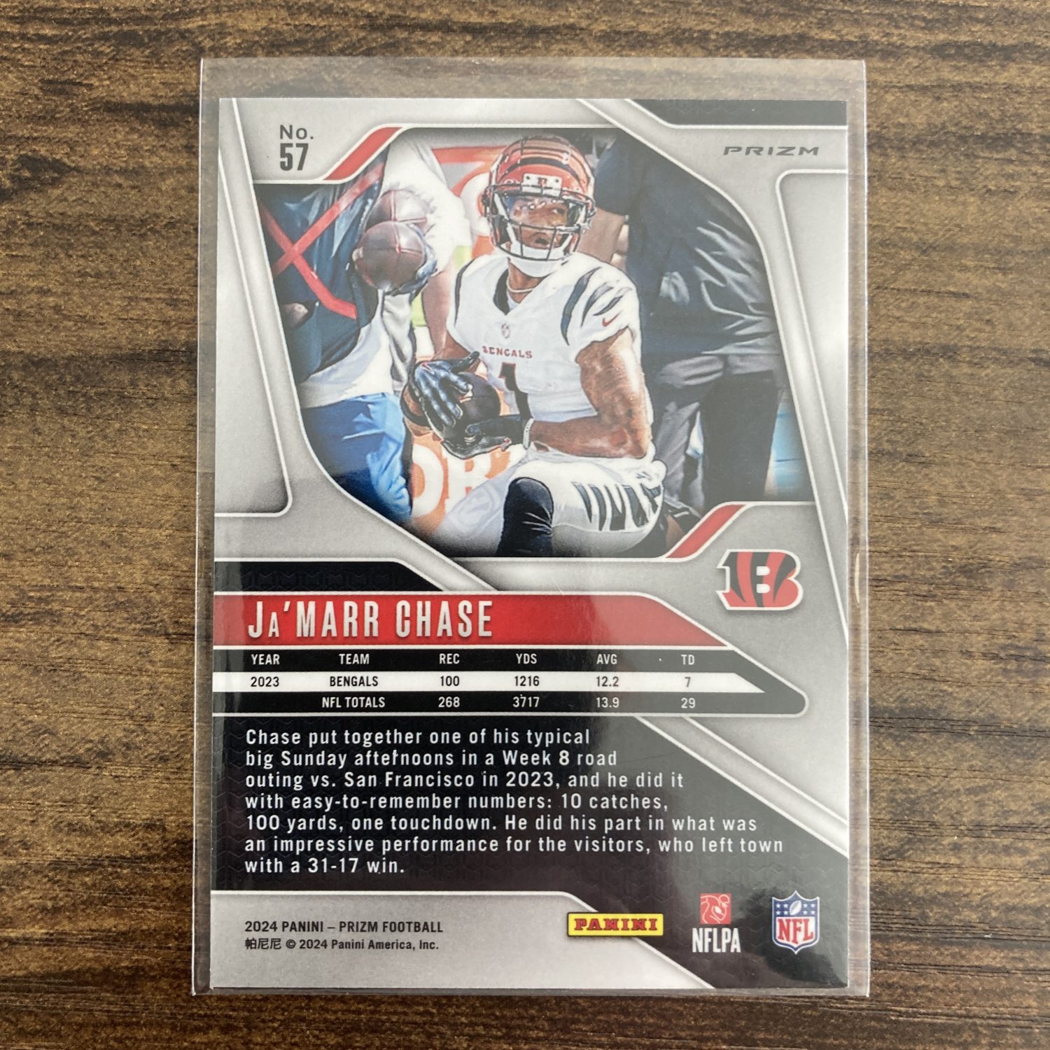 Ja'Marr Chase Pack w/Red White & Blue Prizm, Lot of 4 Football Cards (88_1) - Image 5