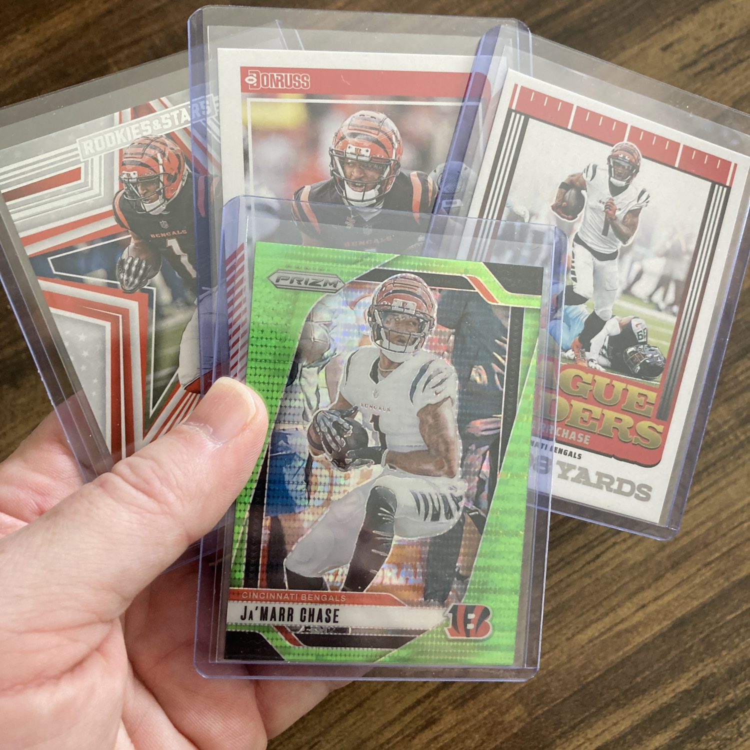 ja'marr chase gift pack of football cards - instant collection bundle lot