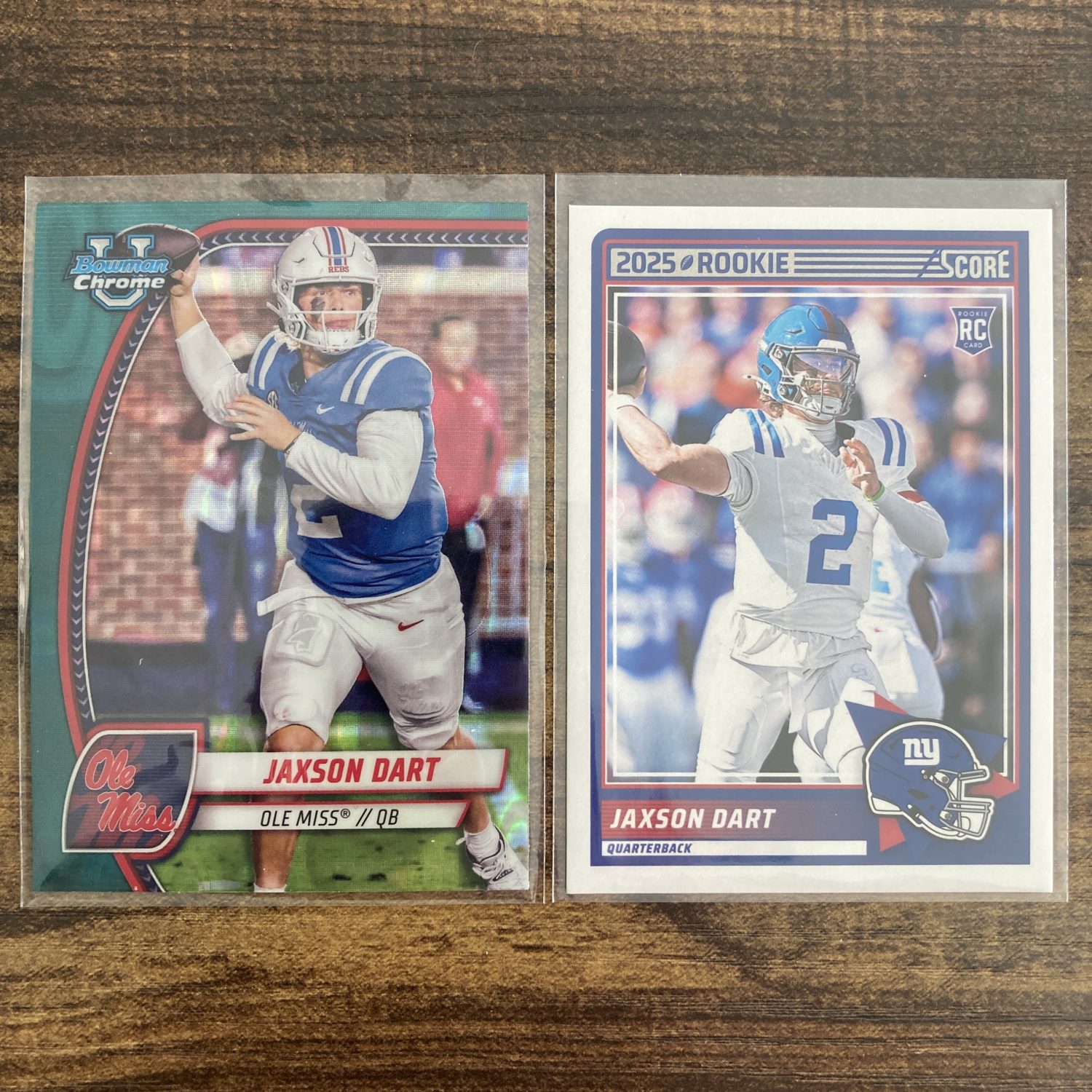 jaxson dart gift pack of football cards, rookie rc - instant collection bundle lot