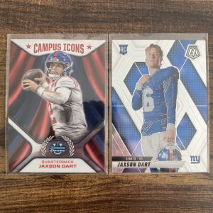 jaxson dart gift pack of football cards, rookie rc - instant collection bundle lot