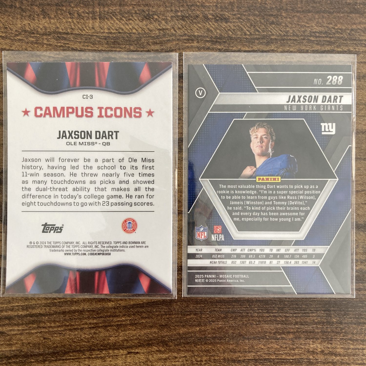 jaxson dart gift pack of football cards, rookie rc - instant collection bundle lot