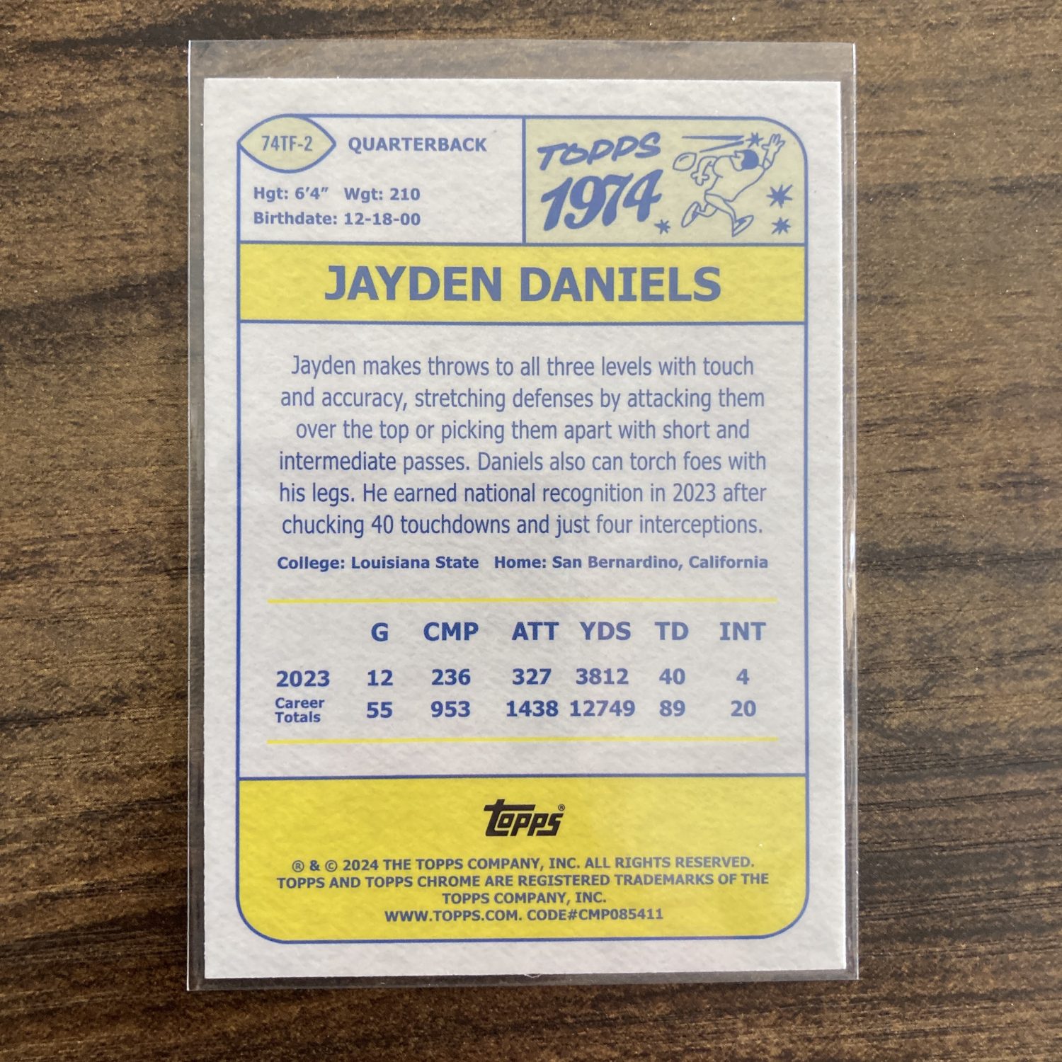 Jayden Daniels Pack w/Lazer Rookie Insert, Lot of 3 Football Cards, RC (88_1) - Image 5