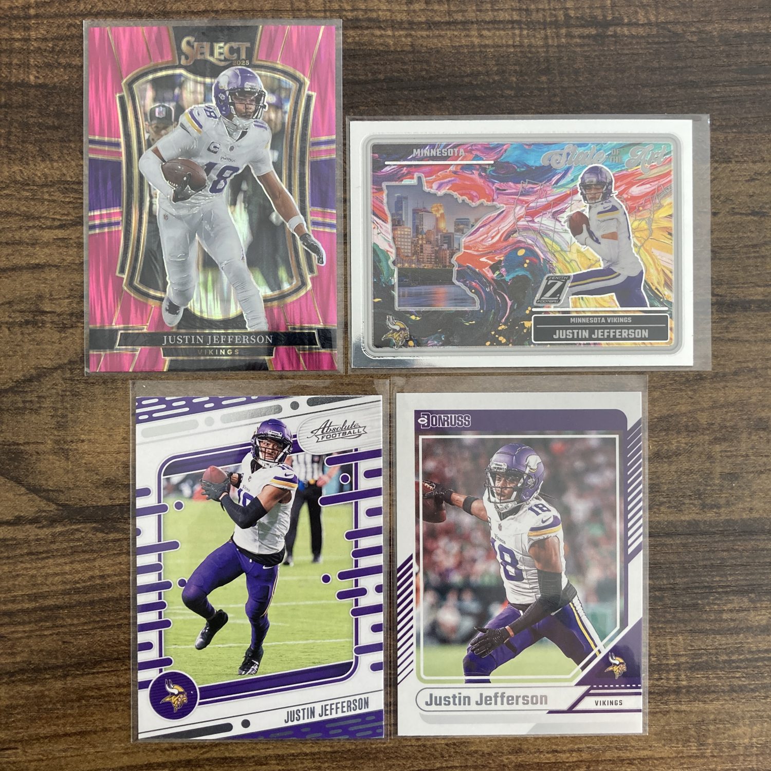 justin jefferson gift pack of football cards - instant collection bundle lot
