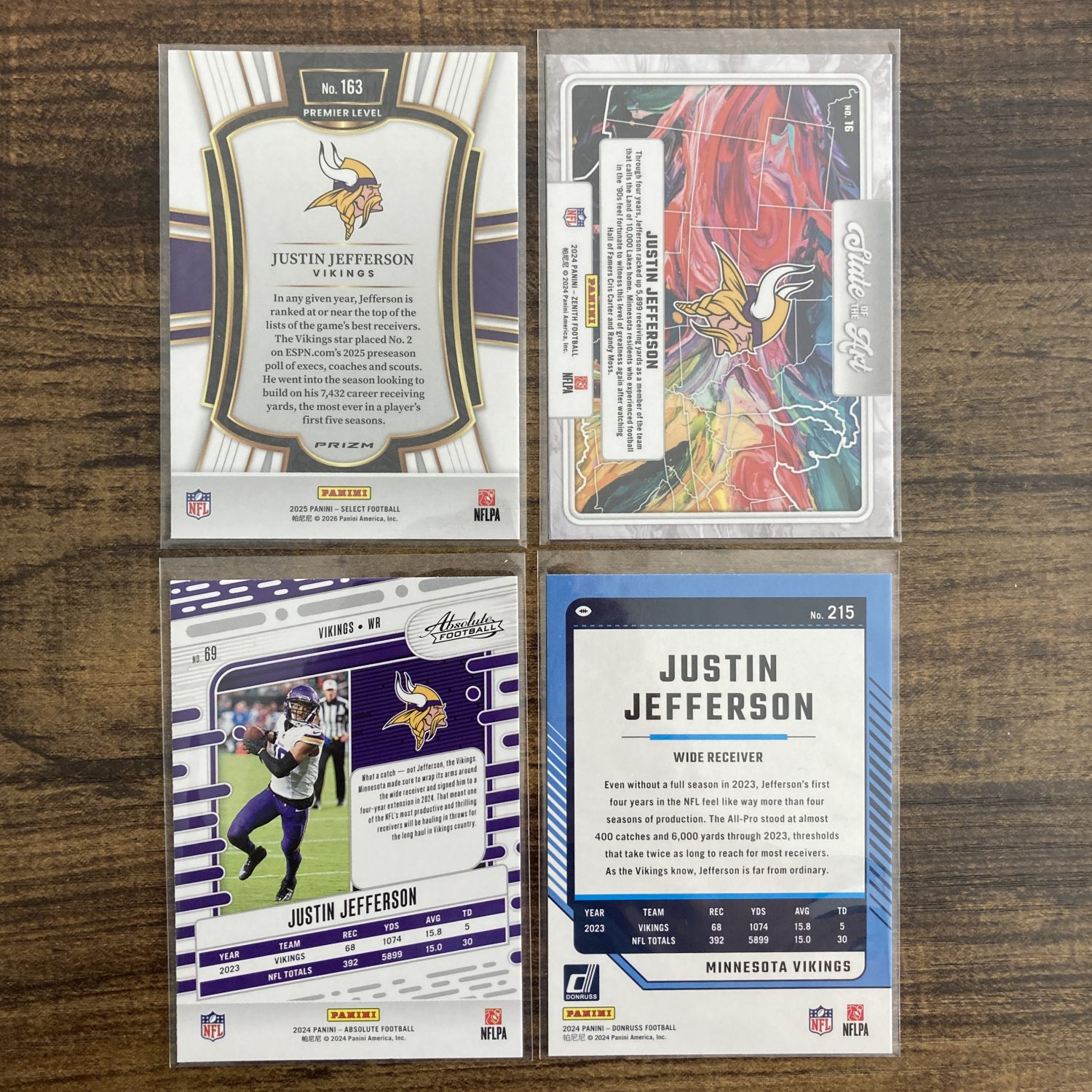 justin jefferson gift pack of football cards - instant collection bundle lot