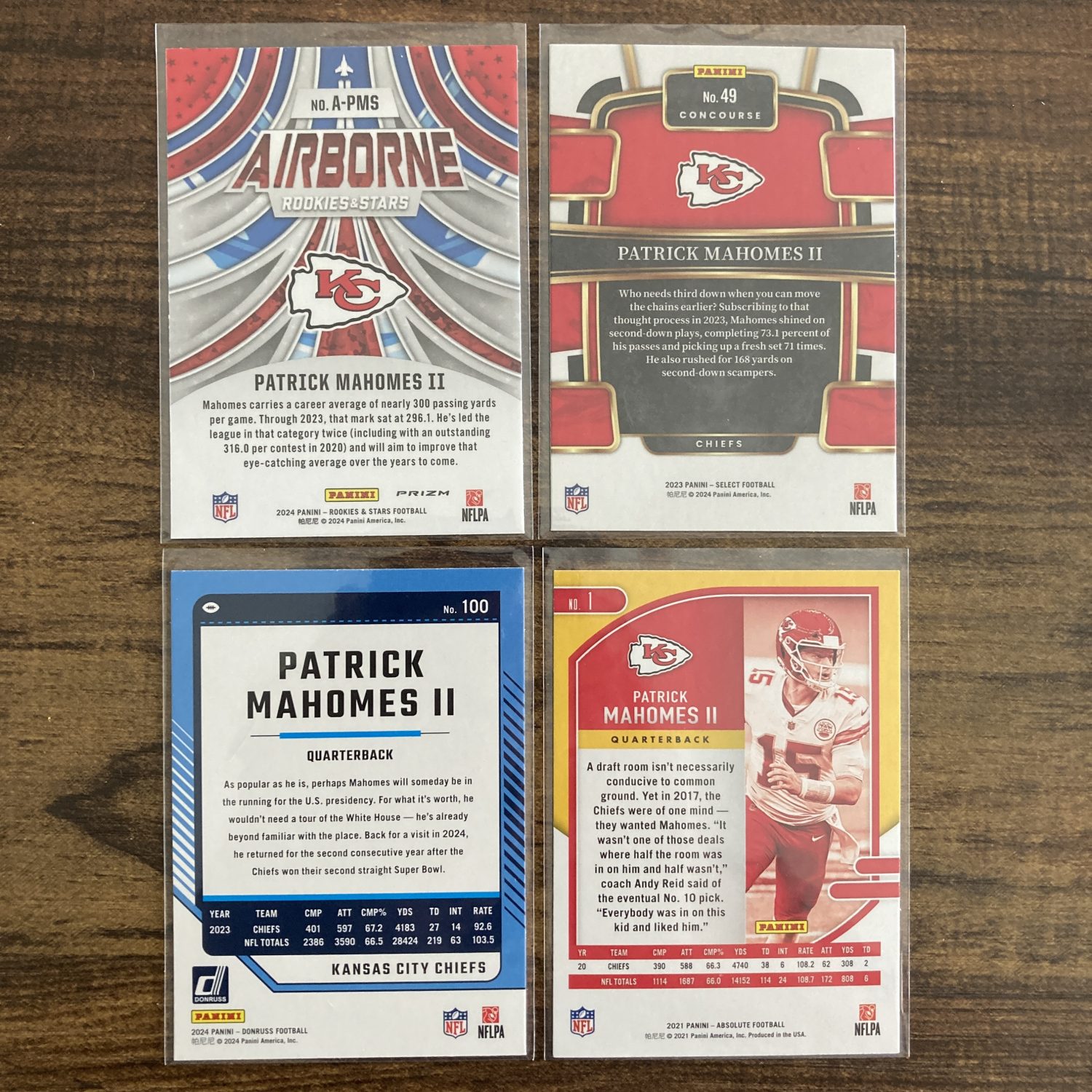 patrick mahomes ii gift pack of football cards - instant collection bundle lot