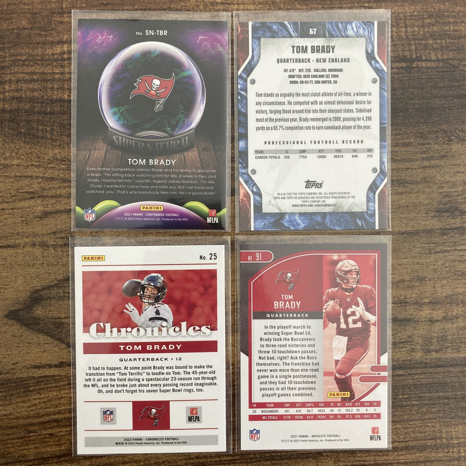 tom brady gift pack of football cards - instant collection bundle lot