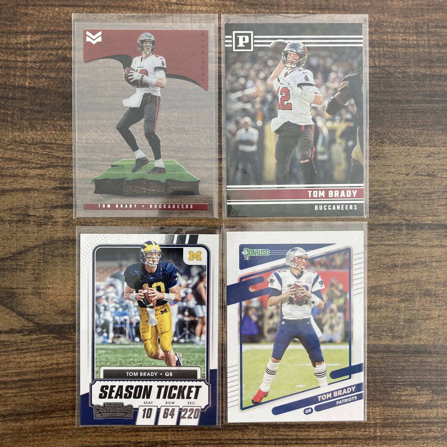 tom brady gift pack of football cards - instant collection bundle lot