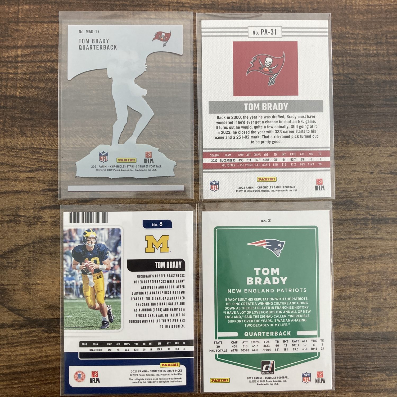 tom brady gift pack of football cards - instant collection bundle lot