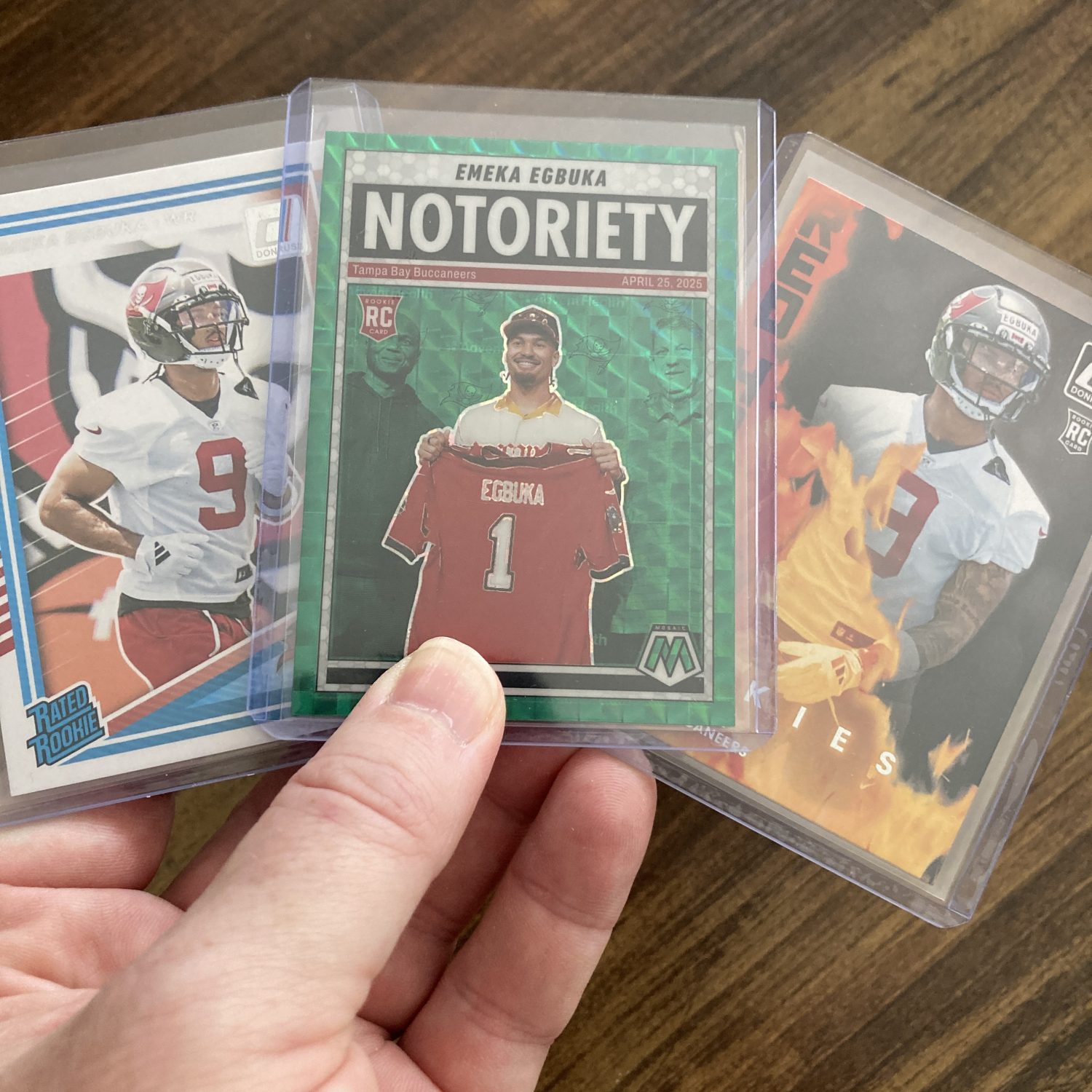 emeka egbuka gift pack of football cards, rookie rc - instant collection bundle lot