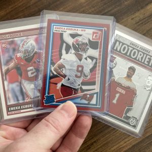emeka egbuka gift pack of football cards, rookie rc - instant collection bundle lot