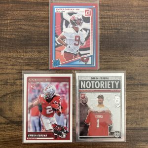emeka egbuka gift pack of football cards, rookie rc - instant collection bundle lot