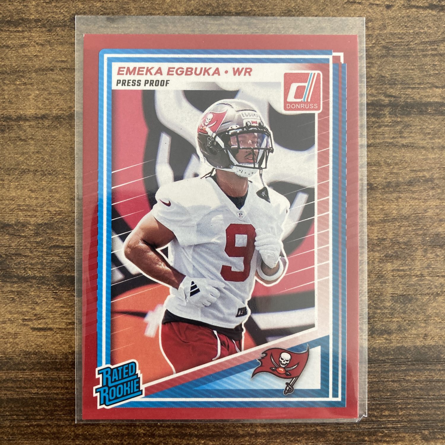Emeka Egbuka RCs Pack w/Red Press Proof, Lot of 3 Football Cards (88_3) - Image 4