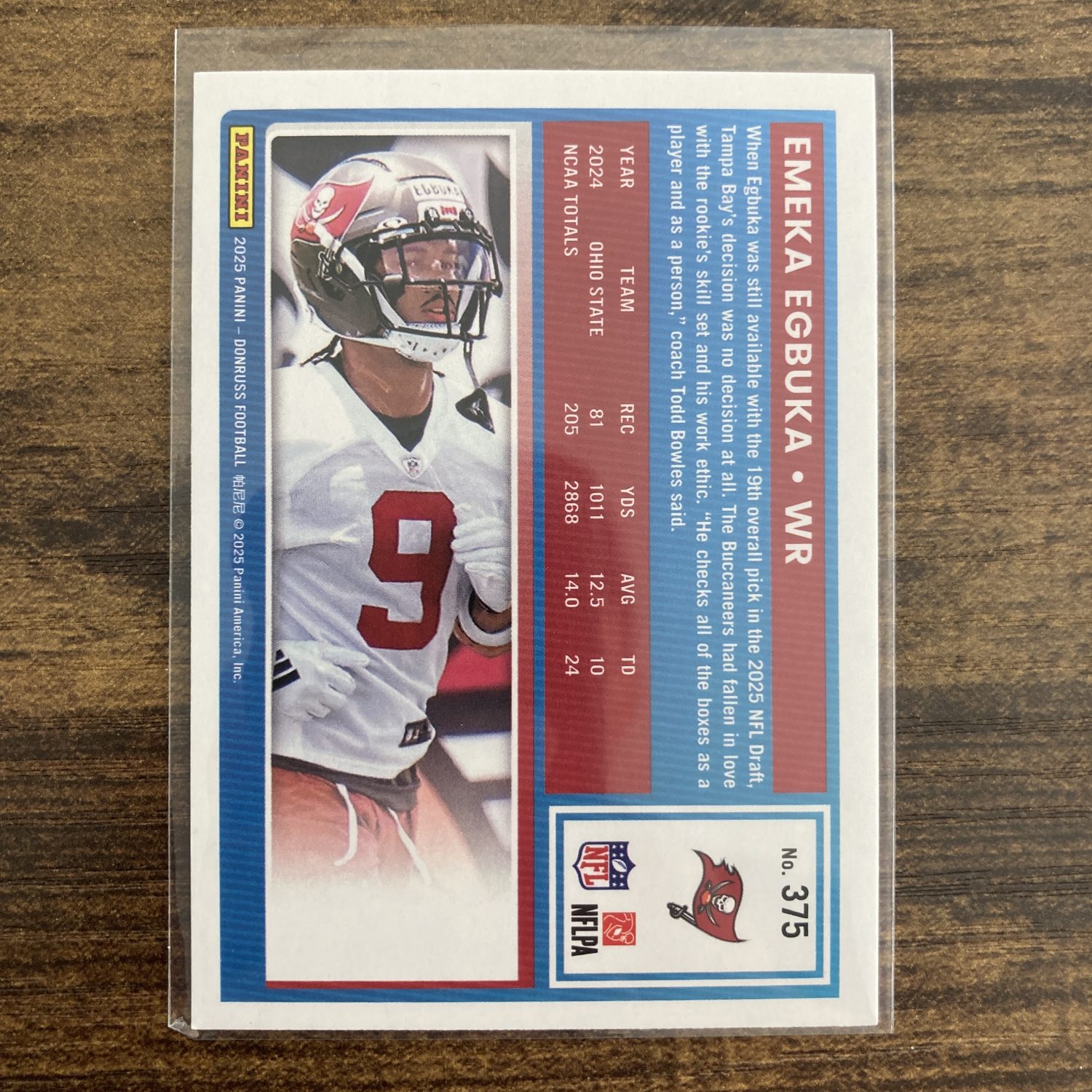 Emeka Egbuka RCs Pack w/Red Press Proof, Lot of 3 Football Cards (88_3) - Image 5
