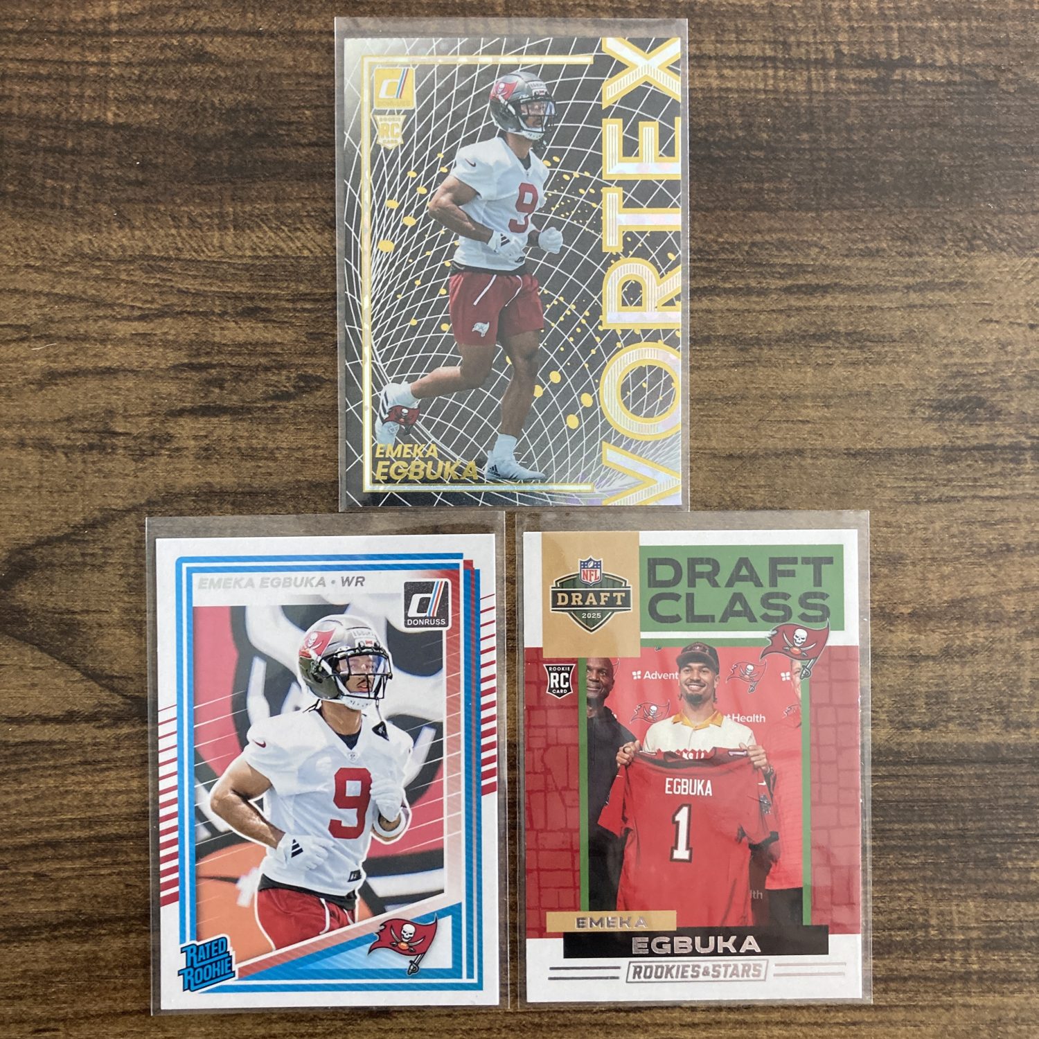 emeka egbuka gift pack of football cards, rookie rc - instant collection bundle lot