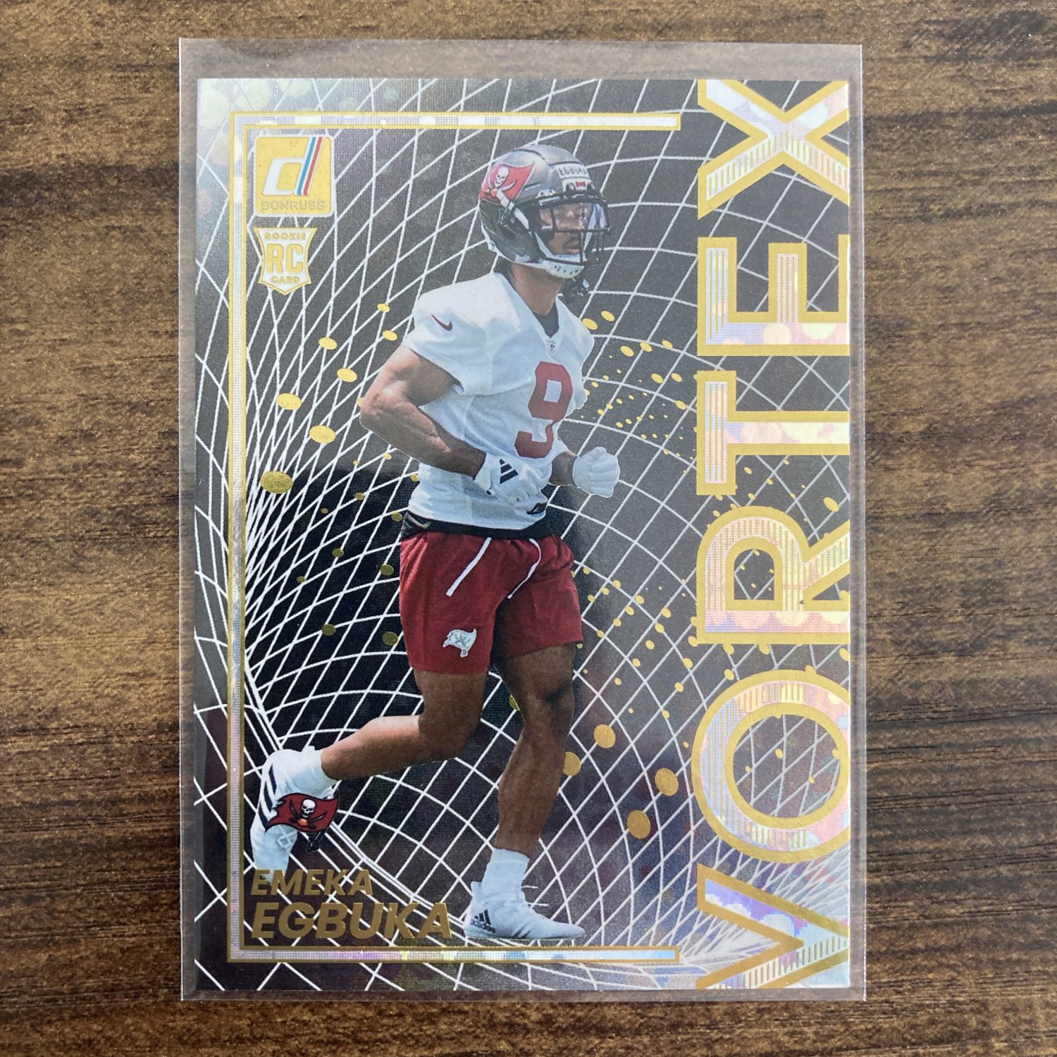 Emeka Egbuka RCs Pack w/Vortex Foil Insert, Lot of 3 Football Rookie Cards (88_4) - Image 4
