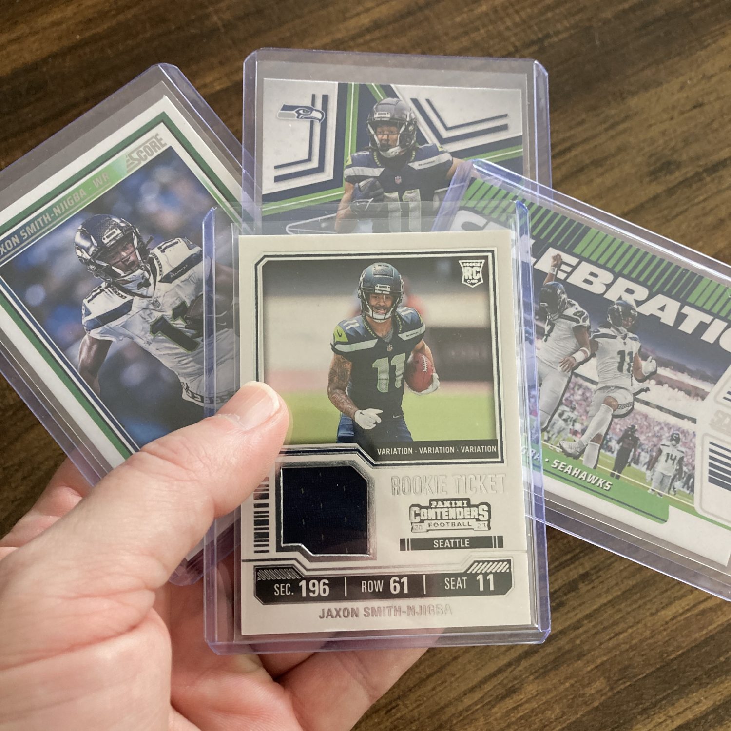 jaxon smith-njigba gift pack of football cards, rookie rc - instant collection bundle lot